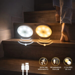 Luz Led Con Sensor Movimiento Inteligente Recargables Usb